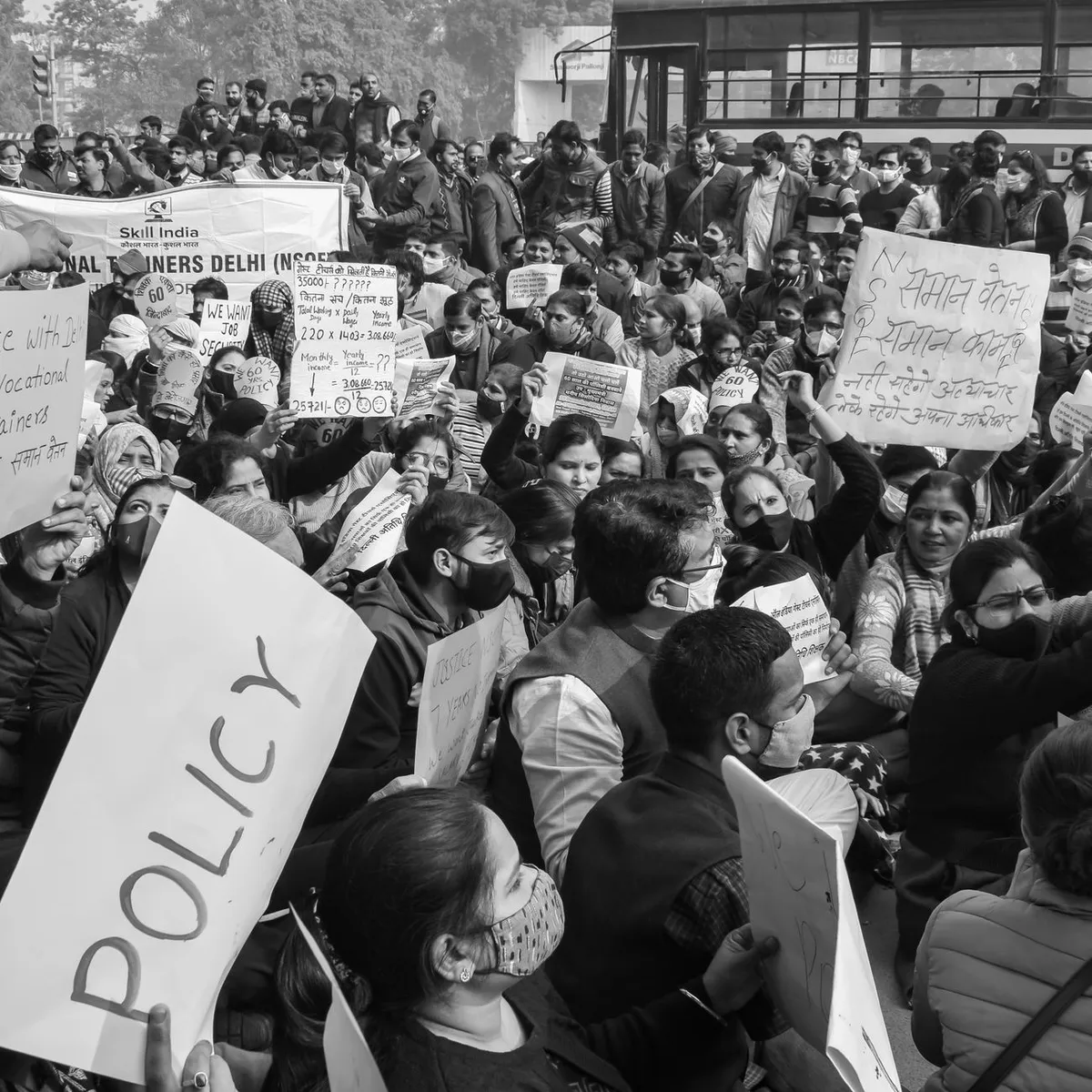 protest crowd in India