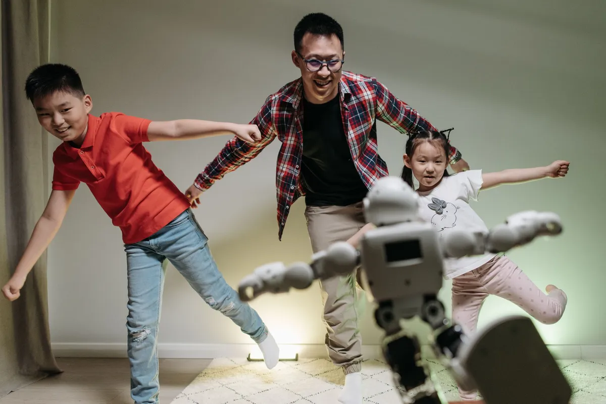 people interacting with AI