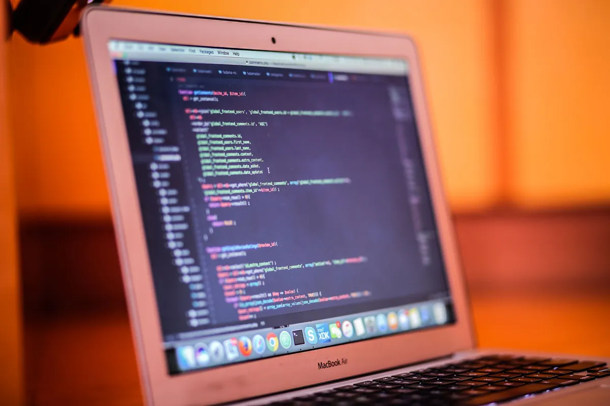 computer coding closeup
