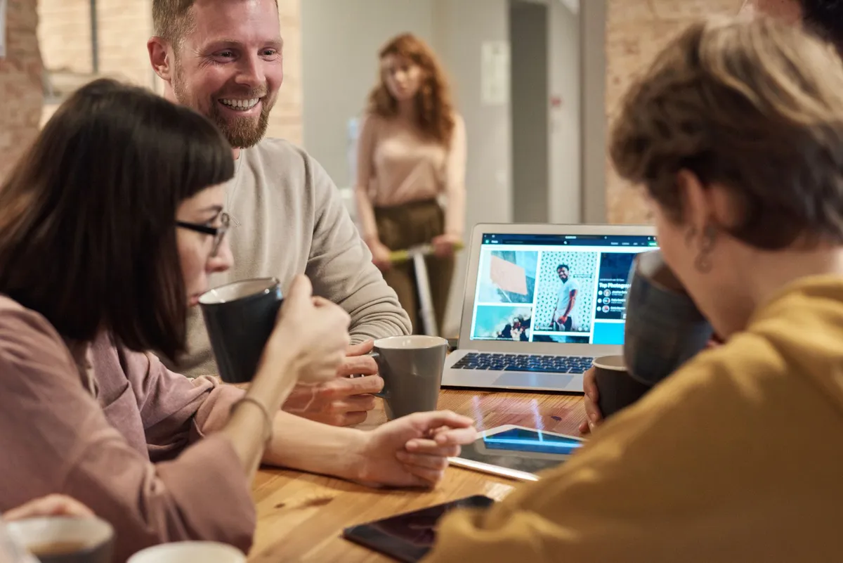 group discussion in co-living space