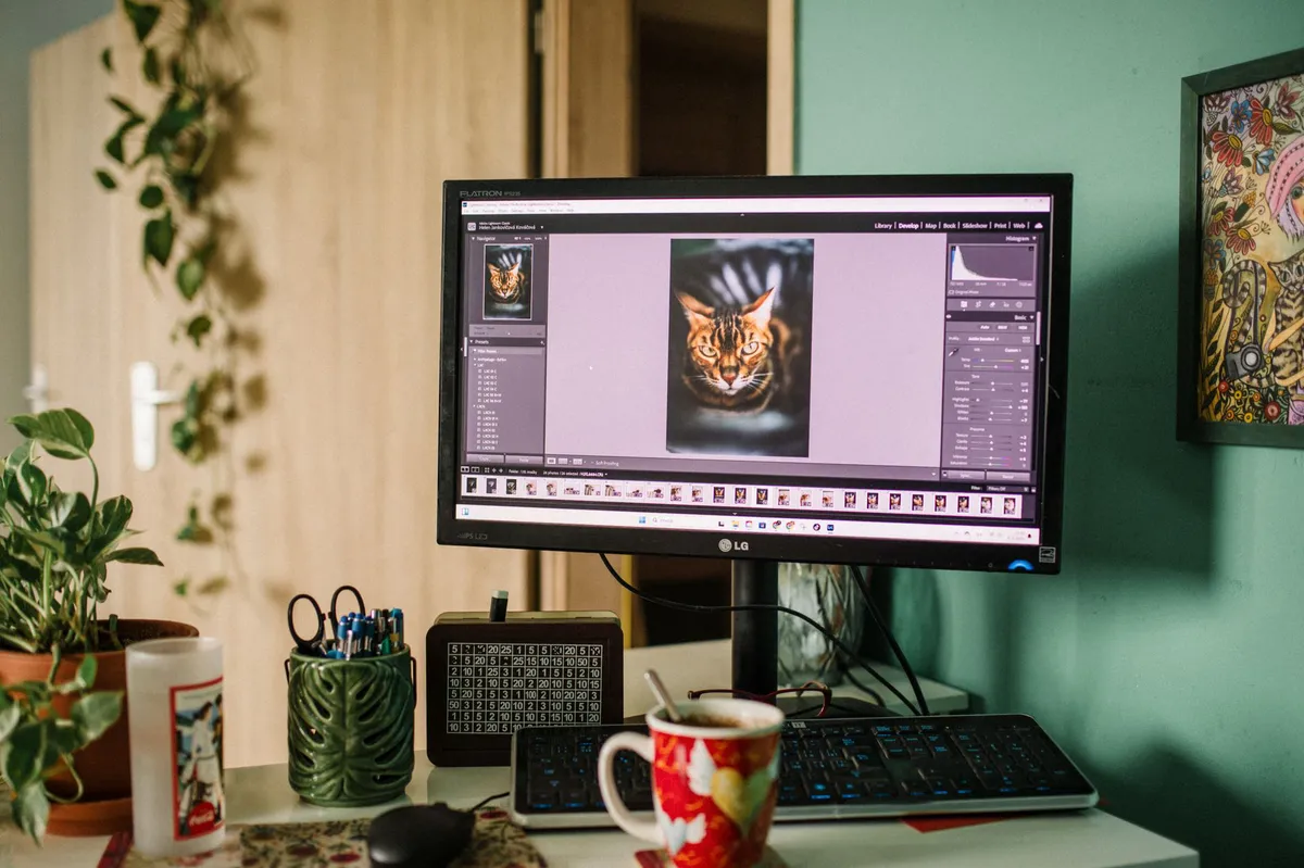 LG gaming monitor closeup