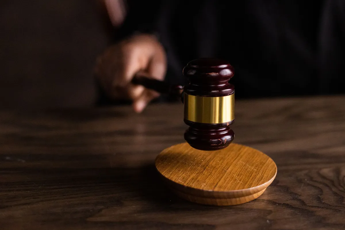 gavel courtroom closeup