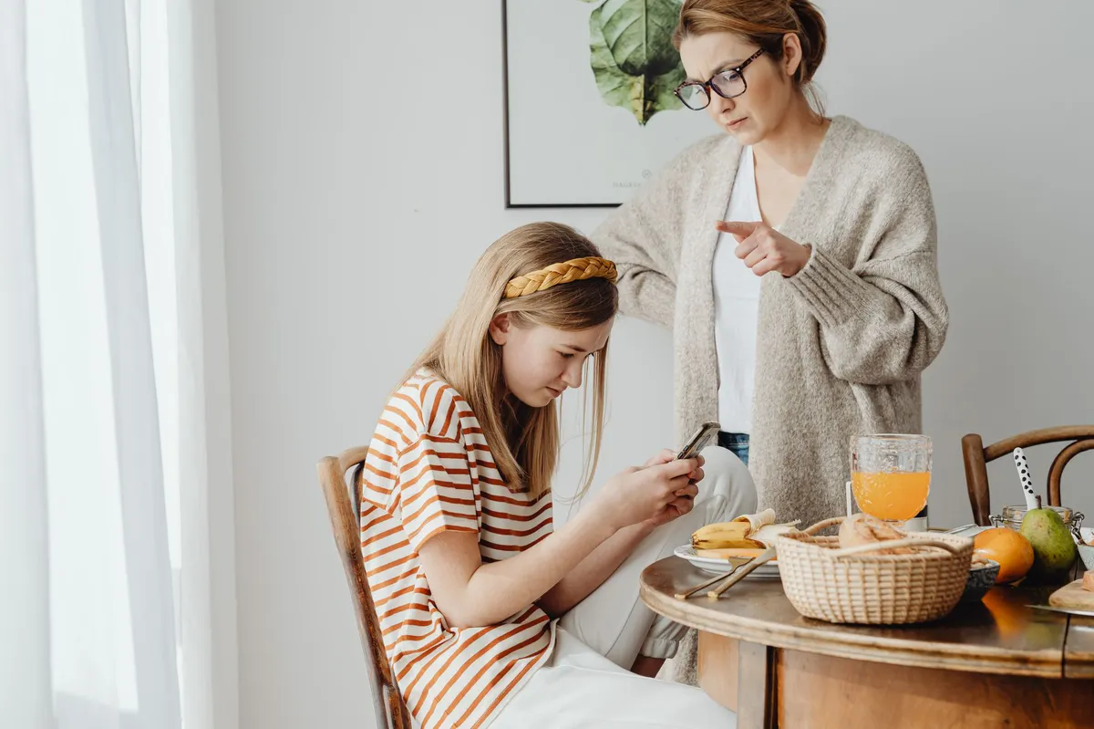 concerned parents discussing social media