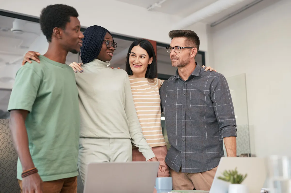 diverse group of people interacting