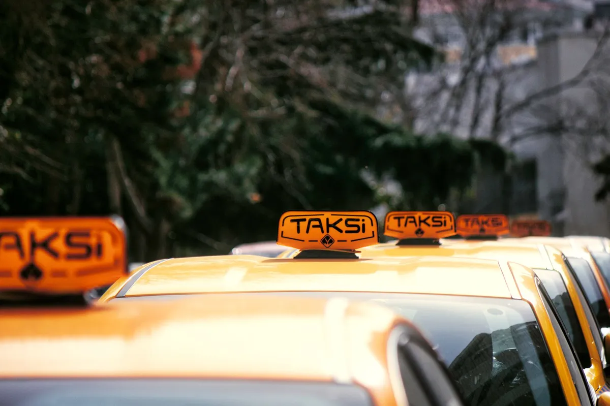 robotaxi fleet on city street