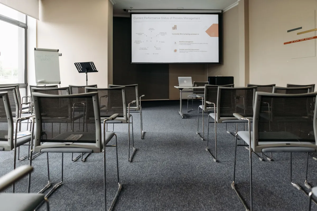 modern presentation setup