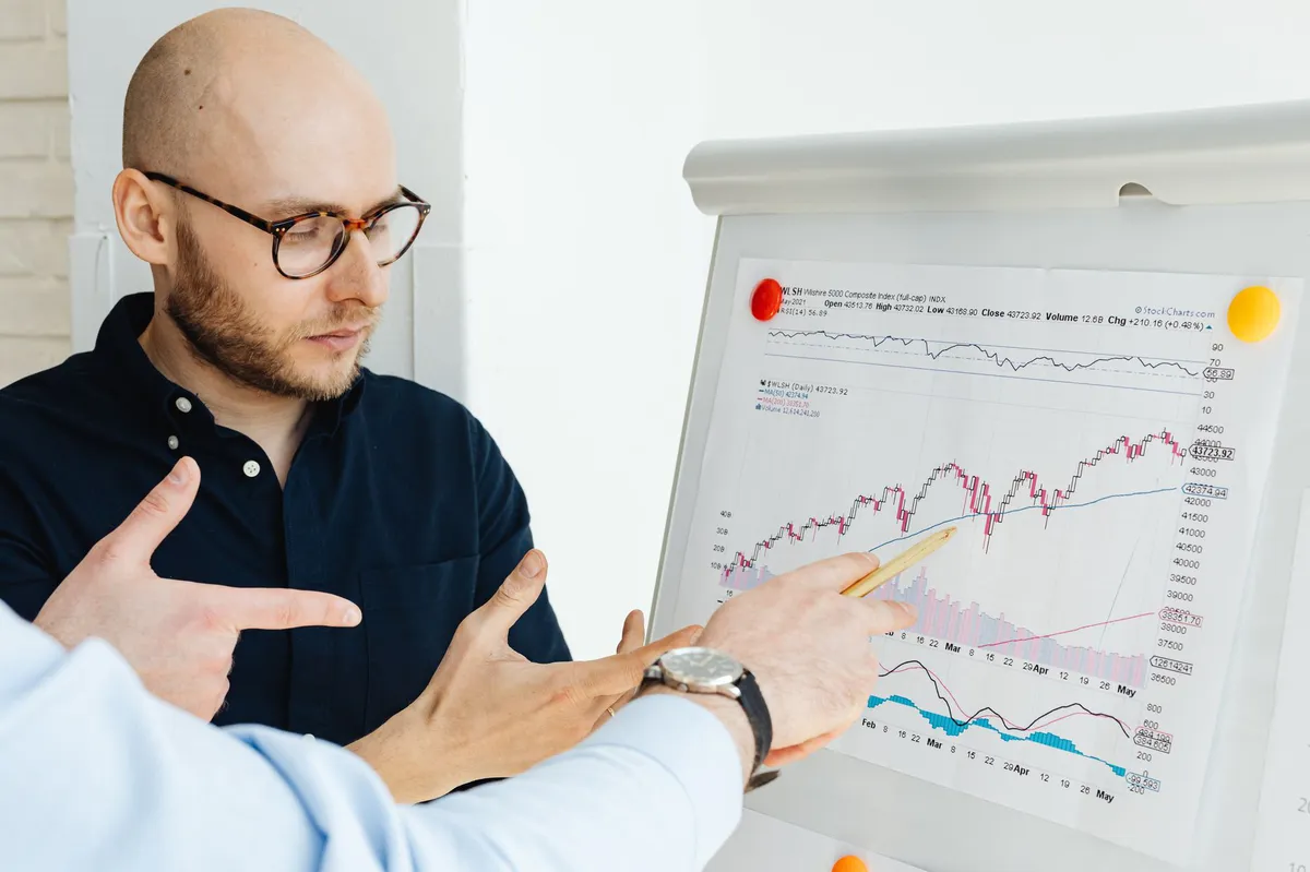 financial analysts discussing