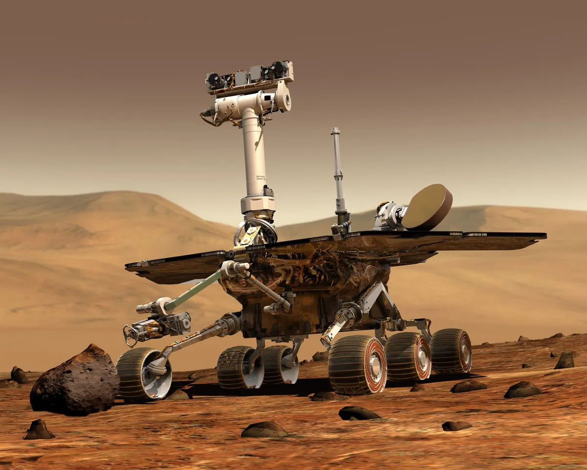 NASA rover on Mars