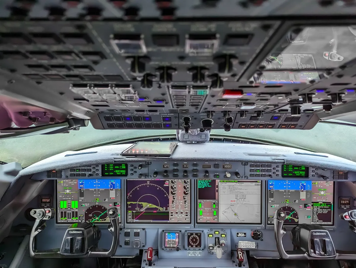 airplane cockpit view