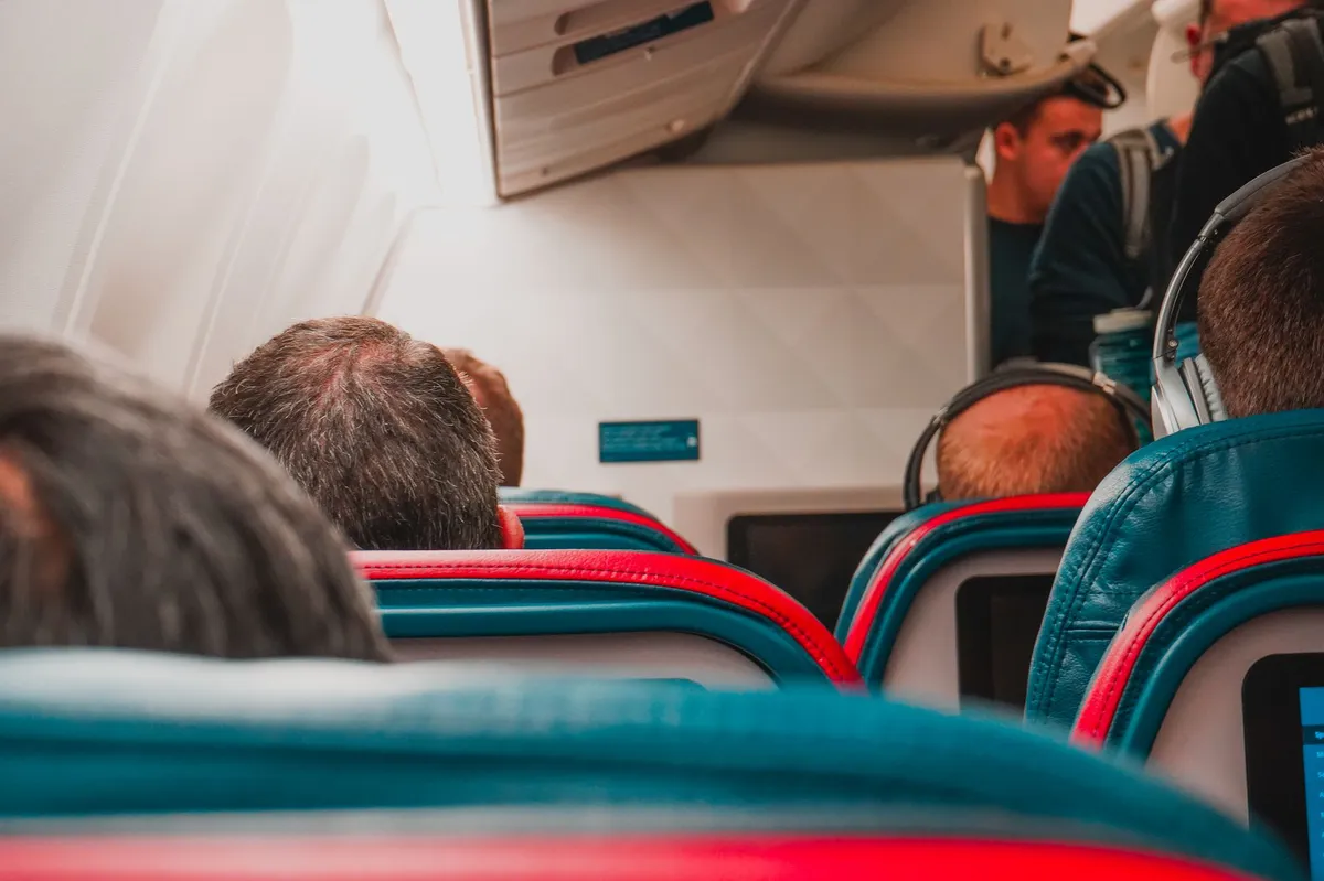 modern airplane interior