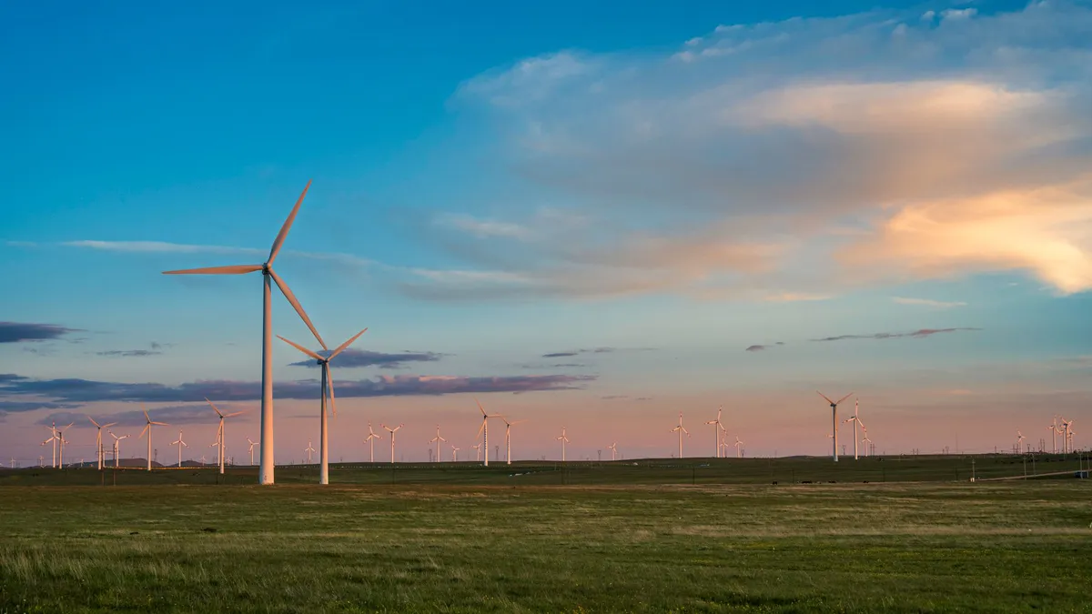 Texas landscape with power plants