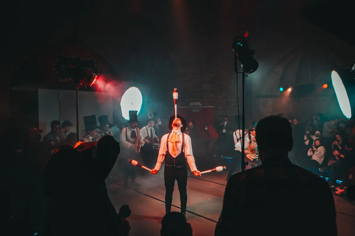 artist performing on stage