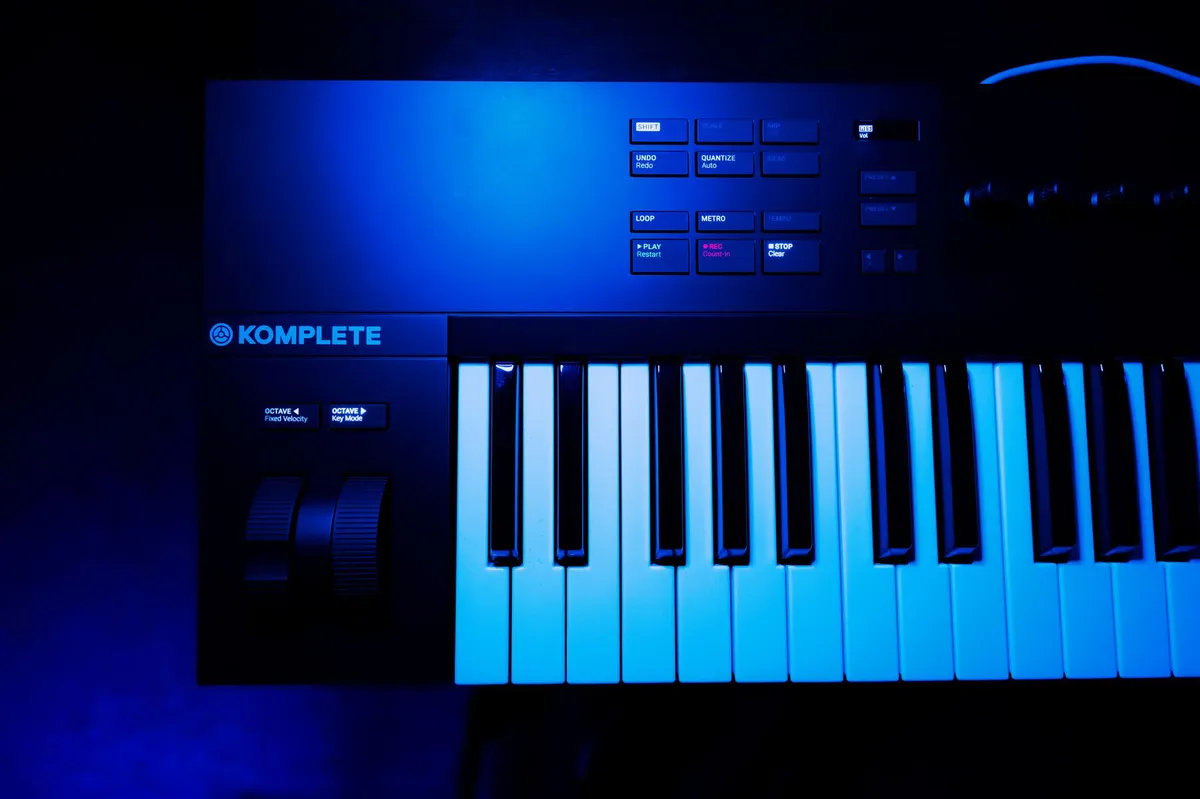 music studio with technology