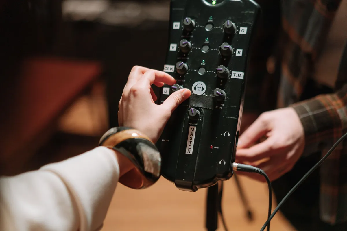 music studio with AI equipment