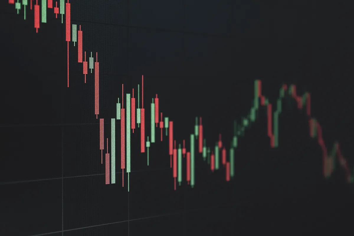 financial graph showing decline