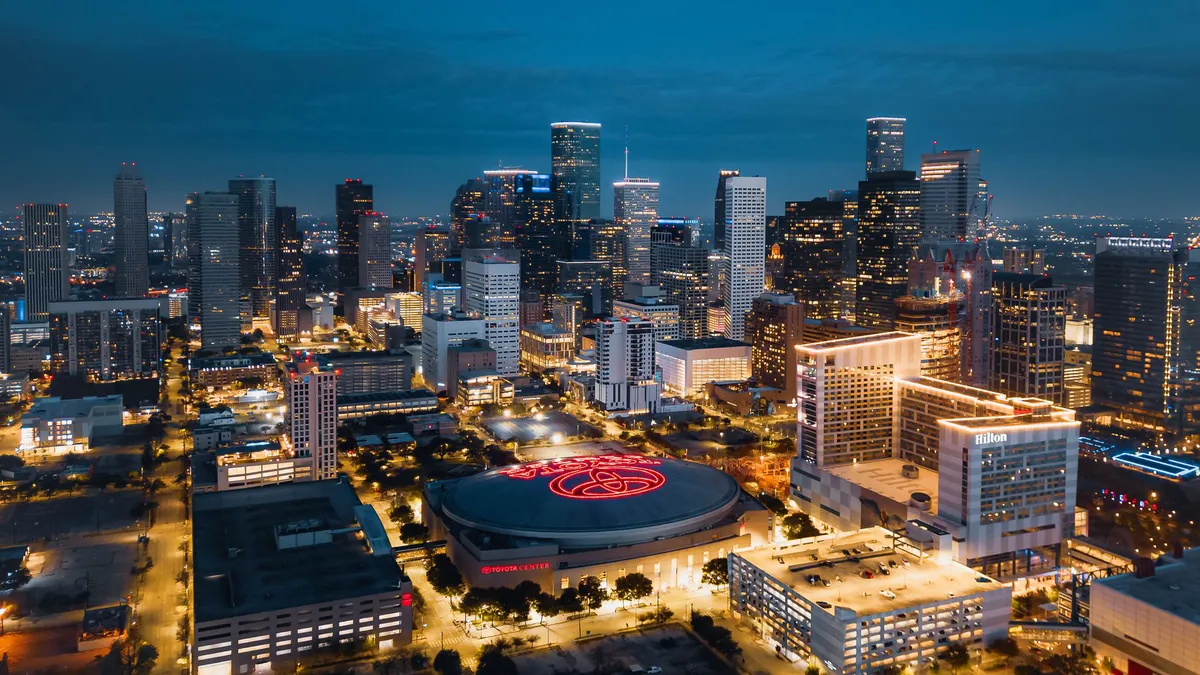 aerial view of Texas data center