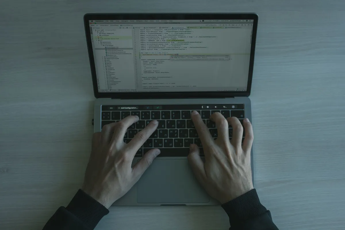 hacker working on computer