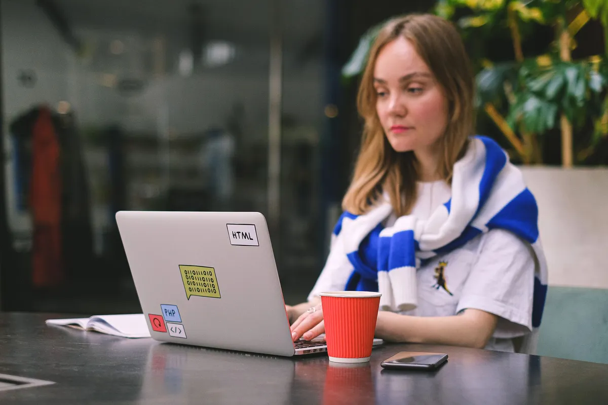 young entrepreneur coding