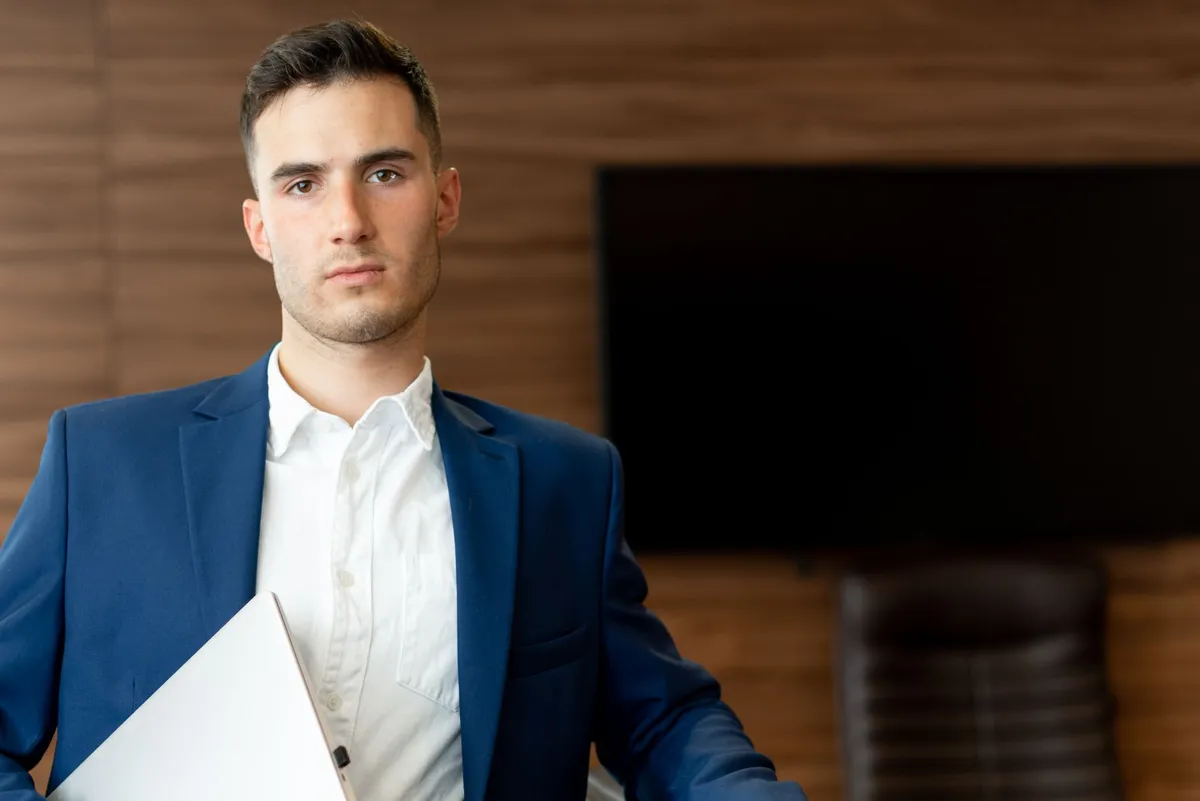 young entrepreneur in office