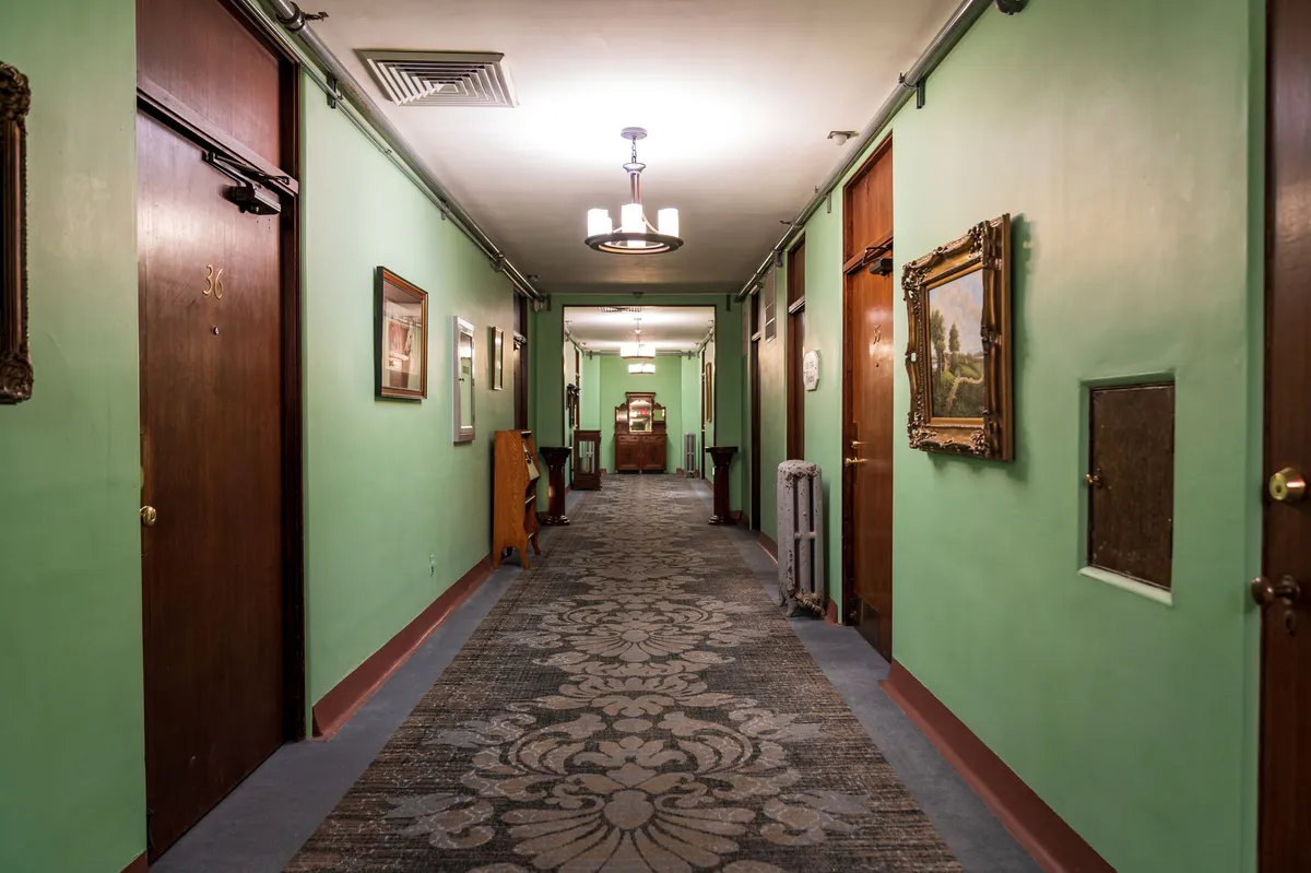 abandoned hotel interior