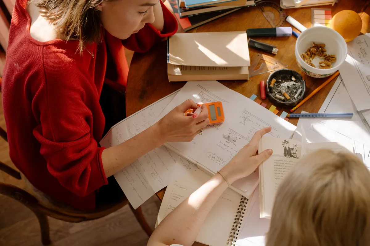 students studying for exams