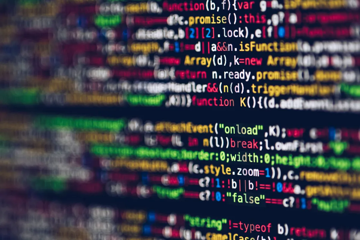 programming code on screen