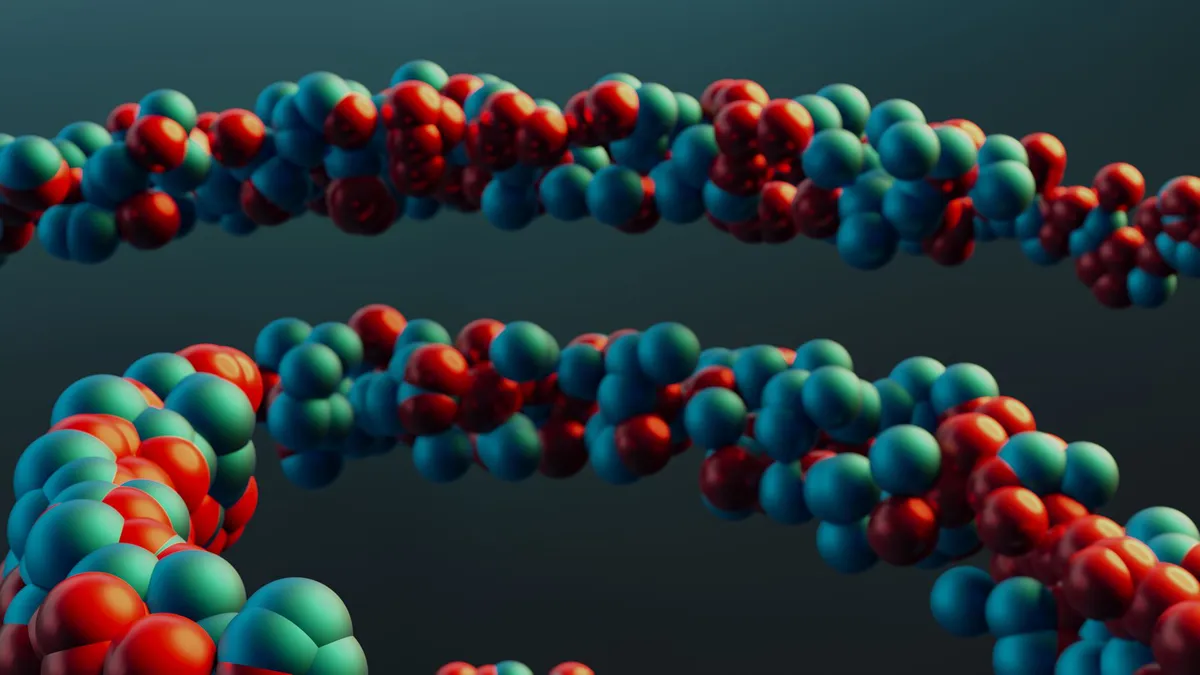 DNA helix close-up