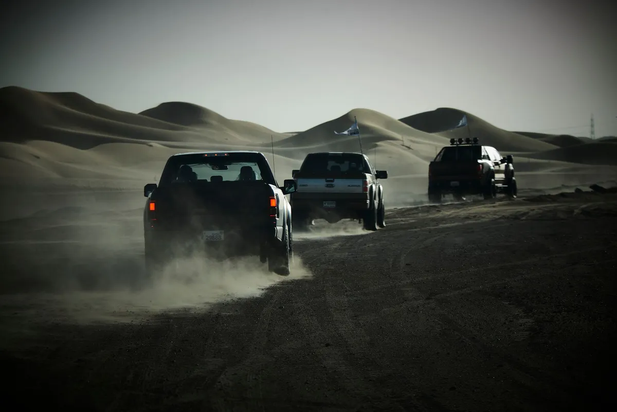 truck driving off-road