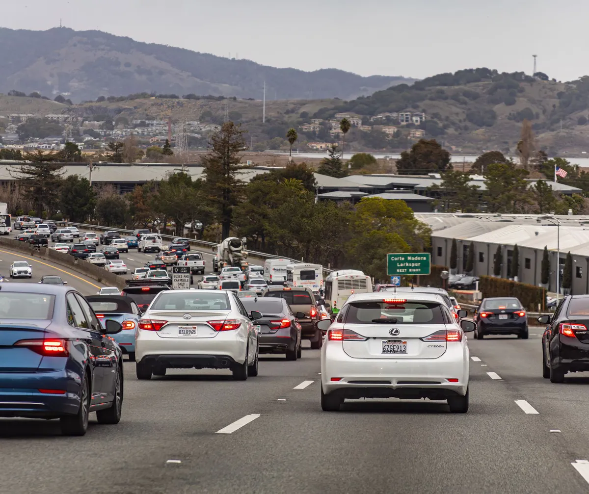 busy freeway traffic