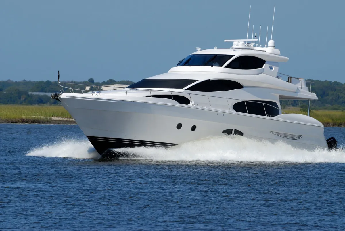 luxury yacht at sea