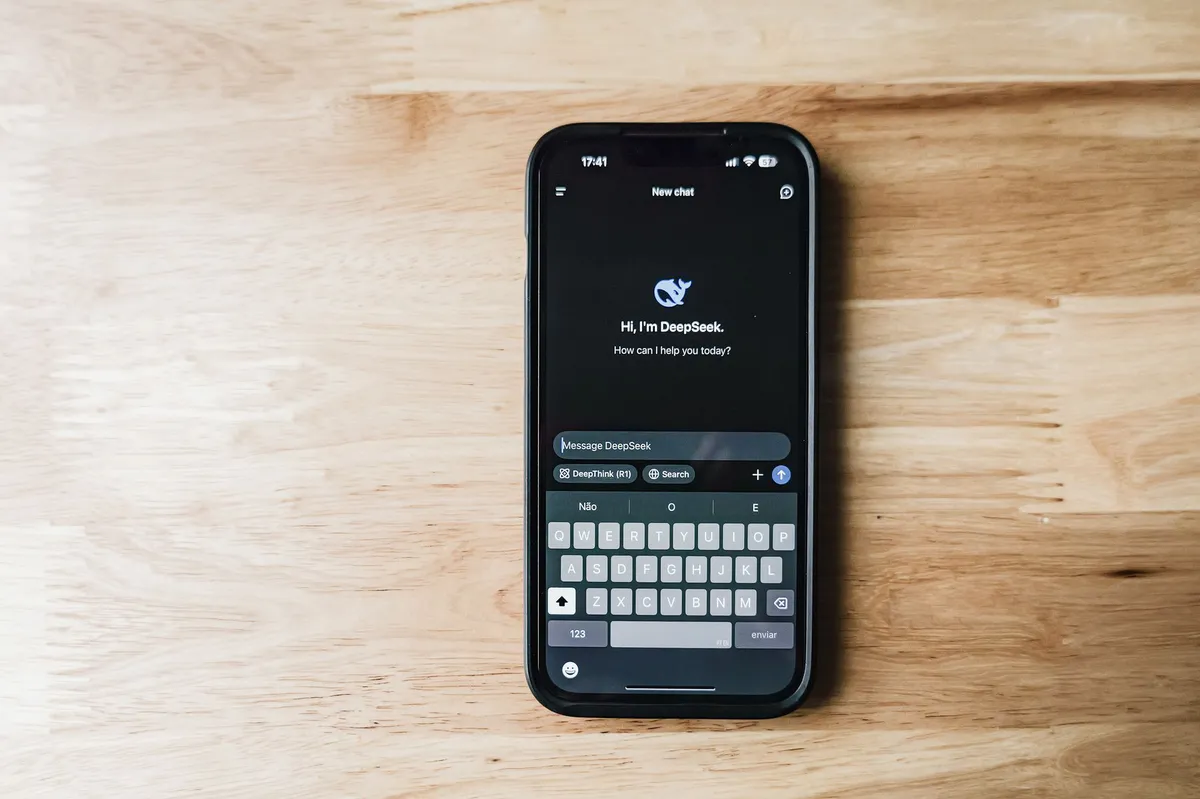 AI chat interface on smartphone