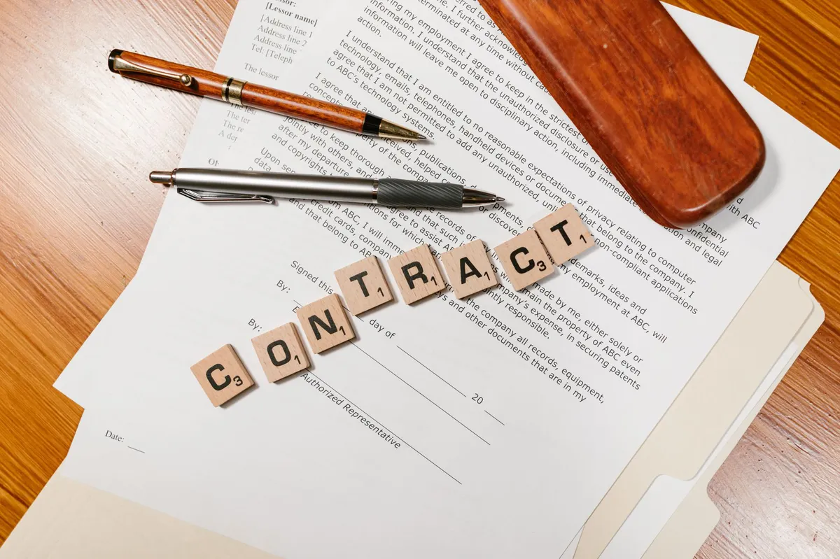 legal documents on table