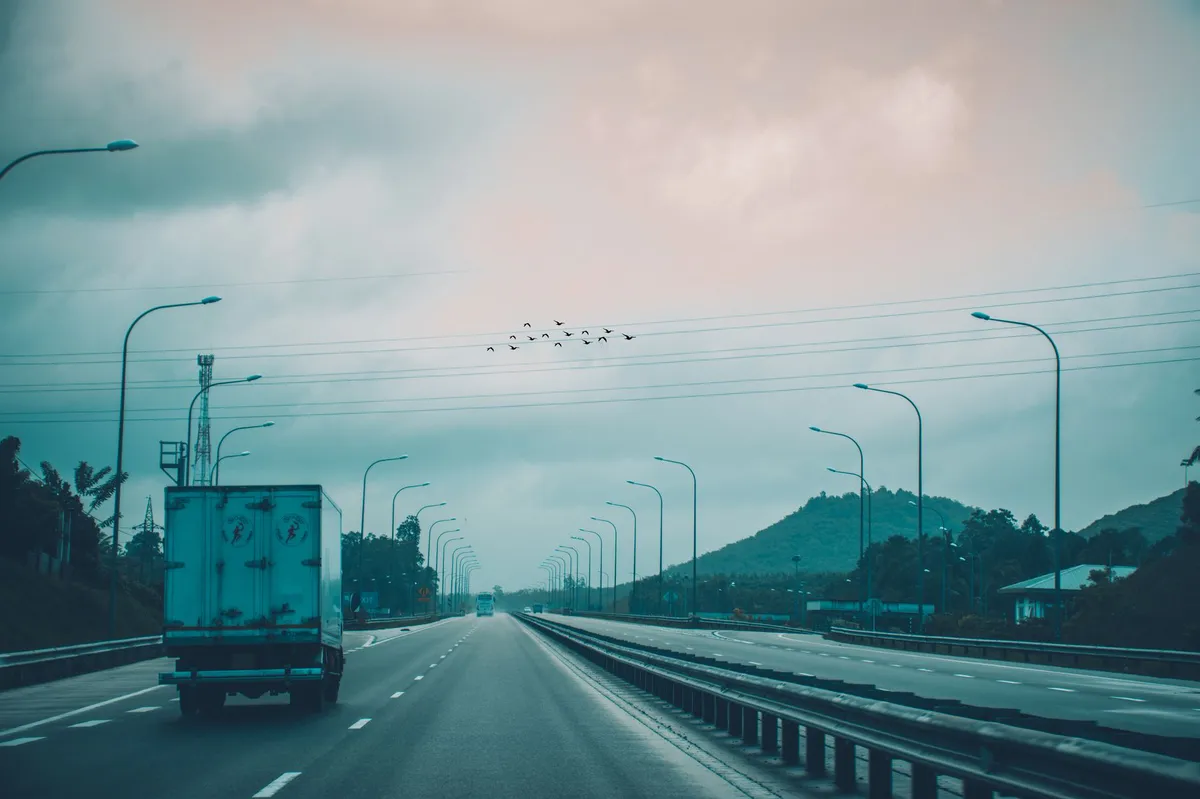 electric trucks on highway