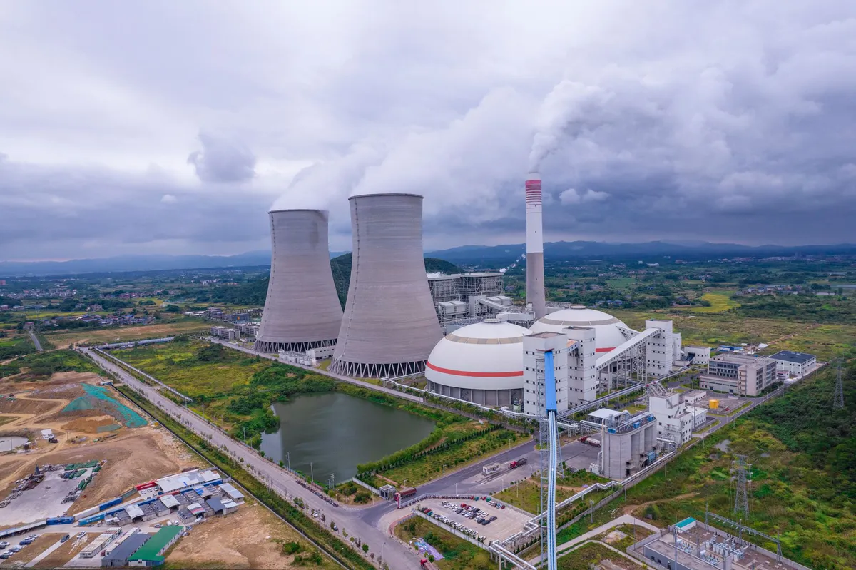 nuclear power plant aerial view
