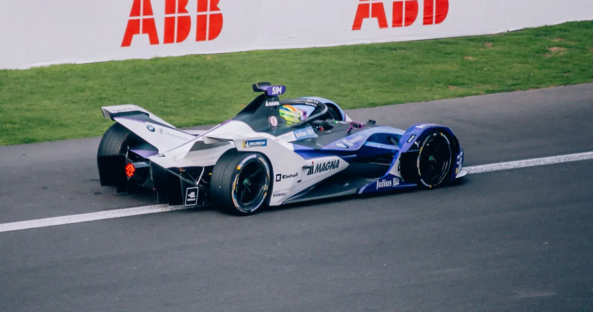 Formula E racing event crowd