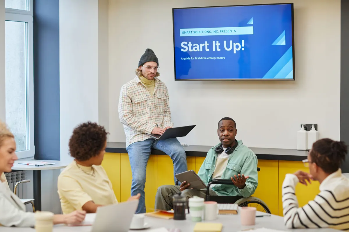 technology startup meeting