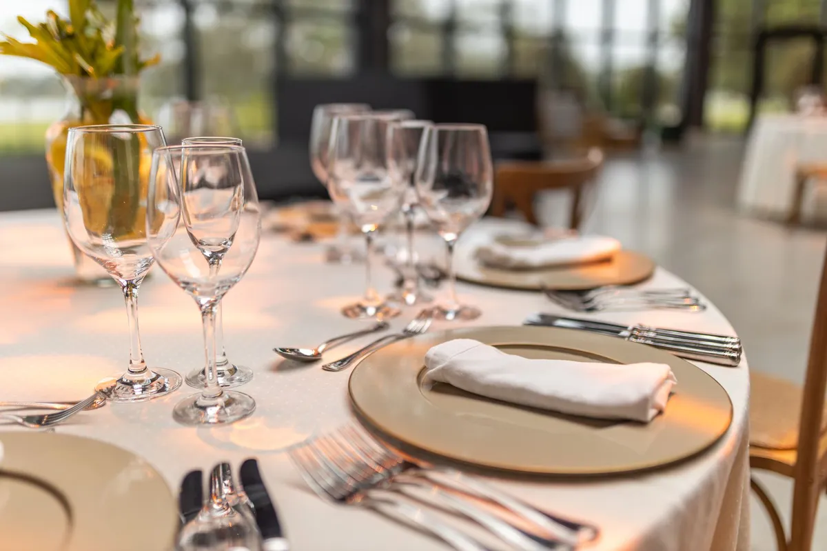 elegant dinner setting