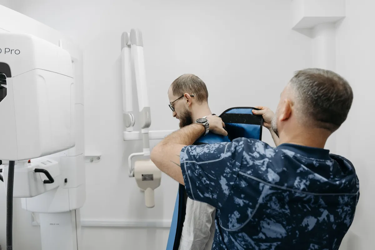 astronaut testing radiation vest