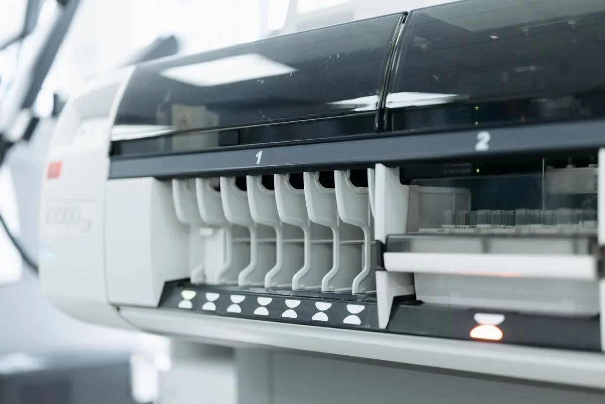 futuristic biotech lab