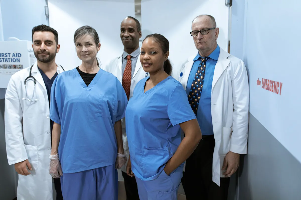 diverse patients in a hospital
