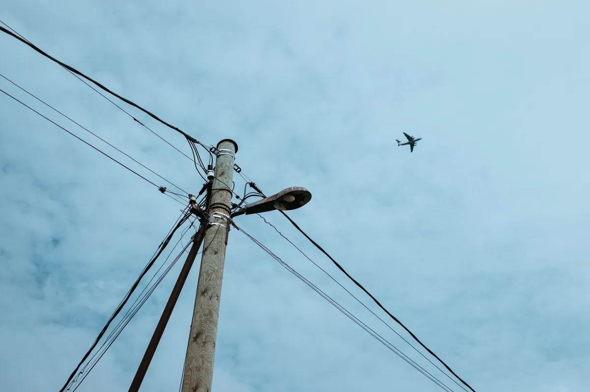 electric aircraft flying