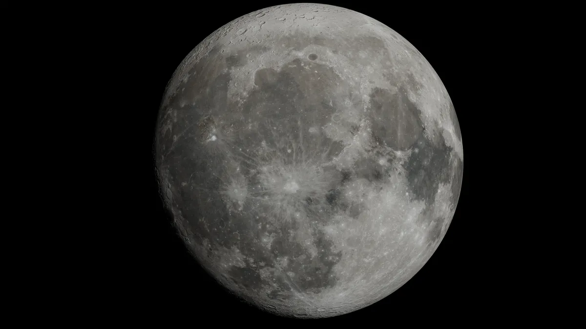 lunar crater formed by rocket