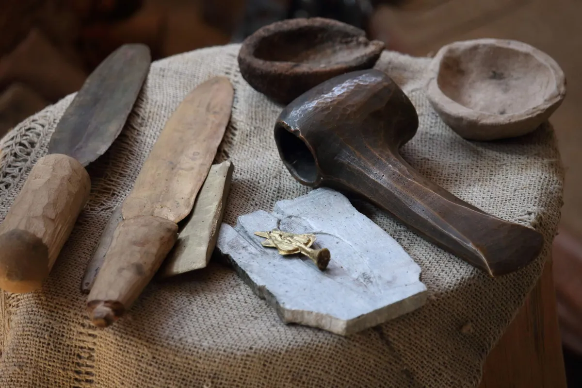 ancient artifacts display