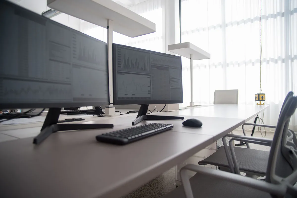 modern computer monitor setup