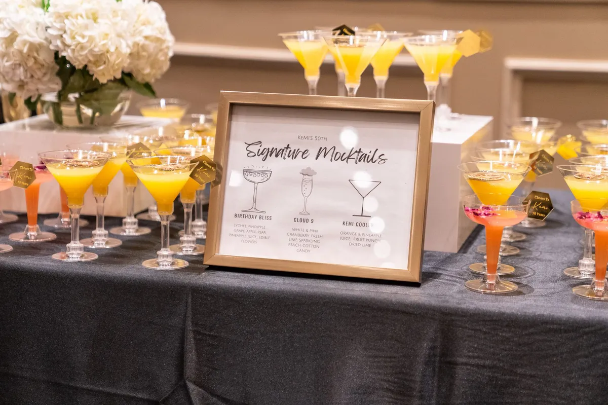 elegant cocktail setup