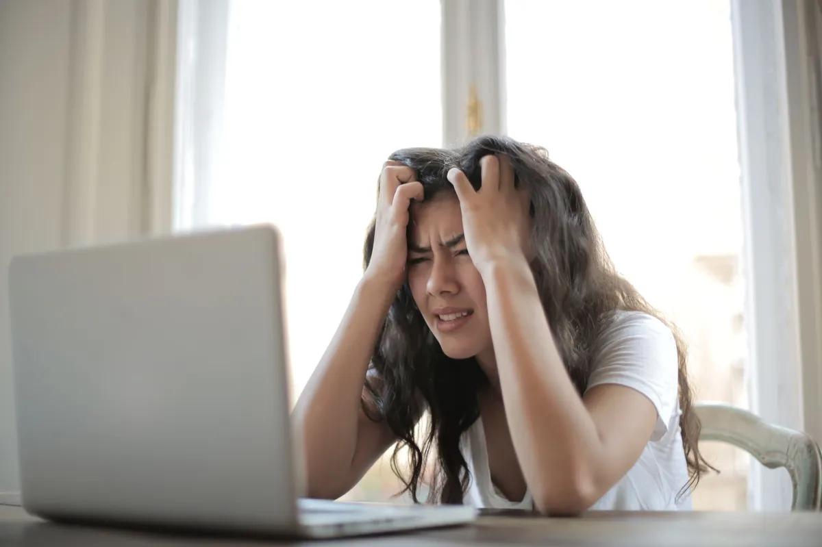 frustrated streamer at computer