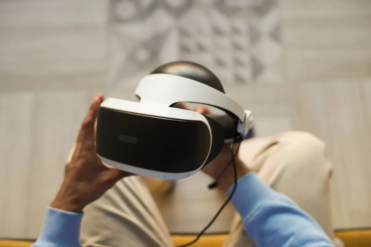virtual reality headset closeup