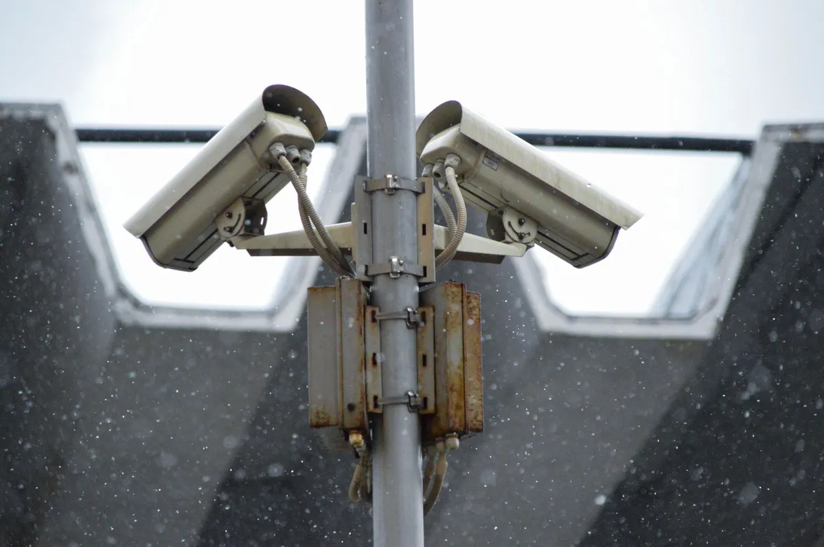 surveillance camera close-up